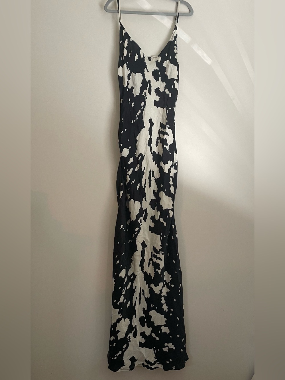 NWT! ANTHROPOLOGIE CONDITIONS APPLY ELVA SLIP Maxi DRESS Size M Cow Print